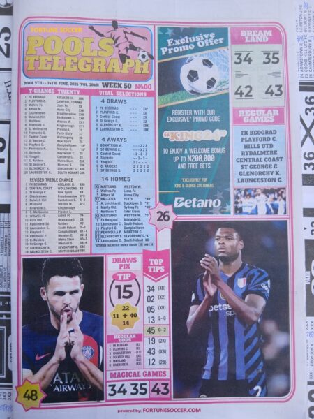 week 50 pools telegraph 2025 page 1