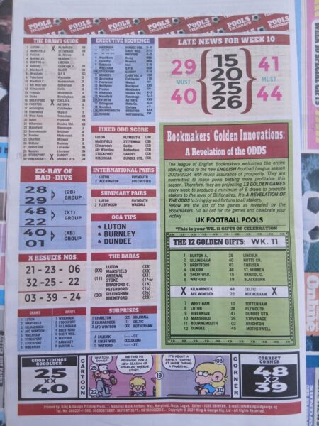 week 11 pools telegraph 2025 page 20