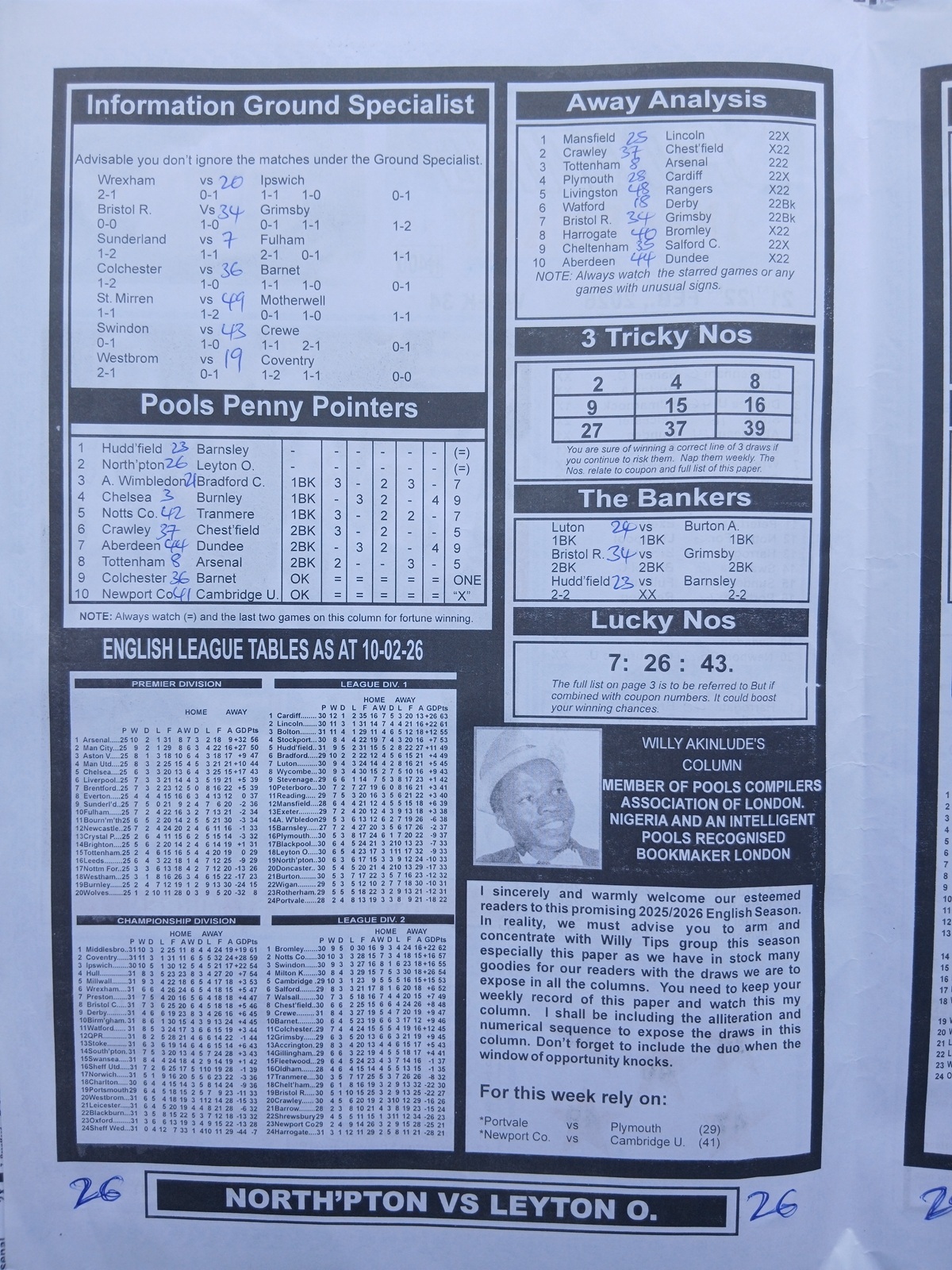 week 34 sporting informant 2026 page 2