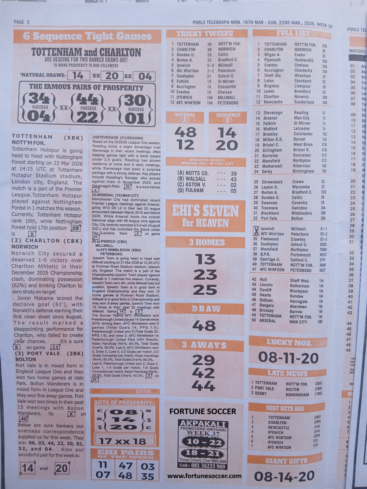 week 38 pools telegraph 2026 page 2