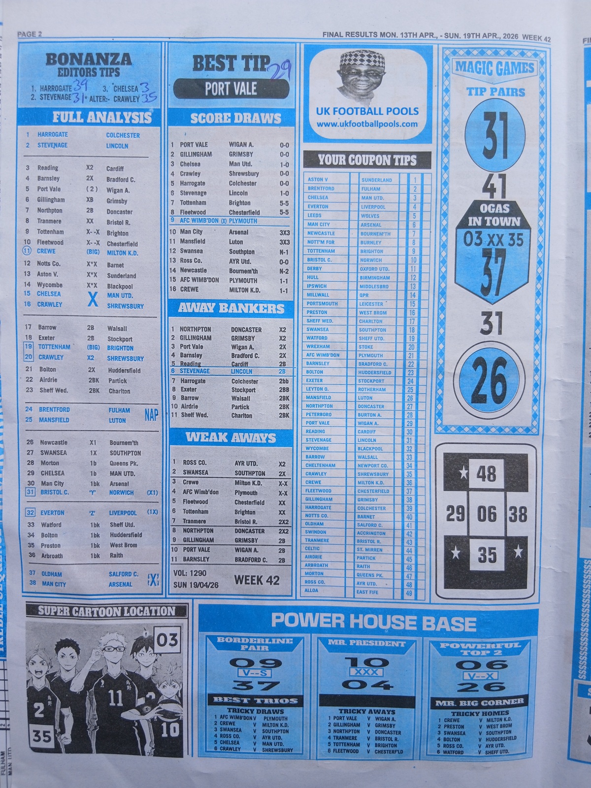 week 42 final results 2026 page 2