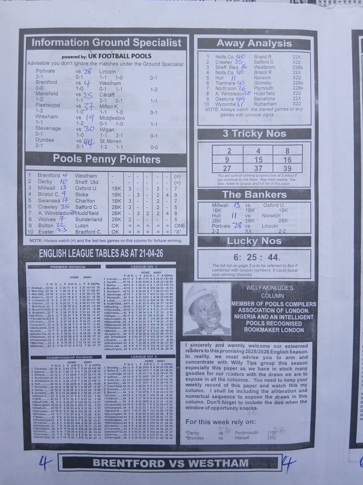 week 44 sporting informant 2026 page 2