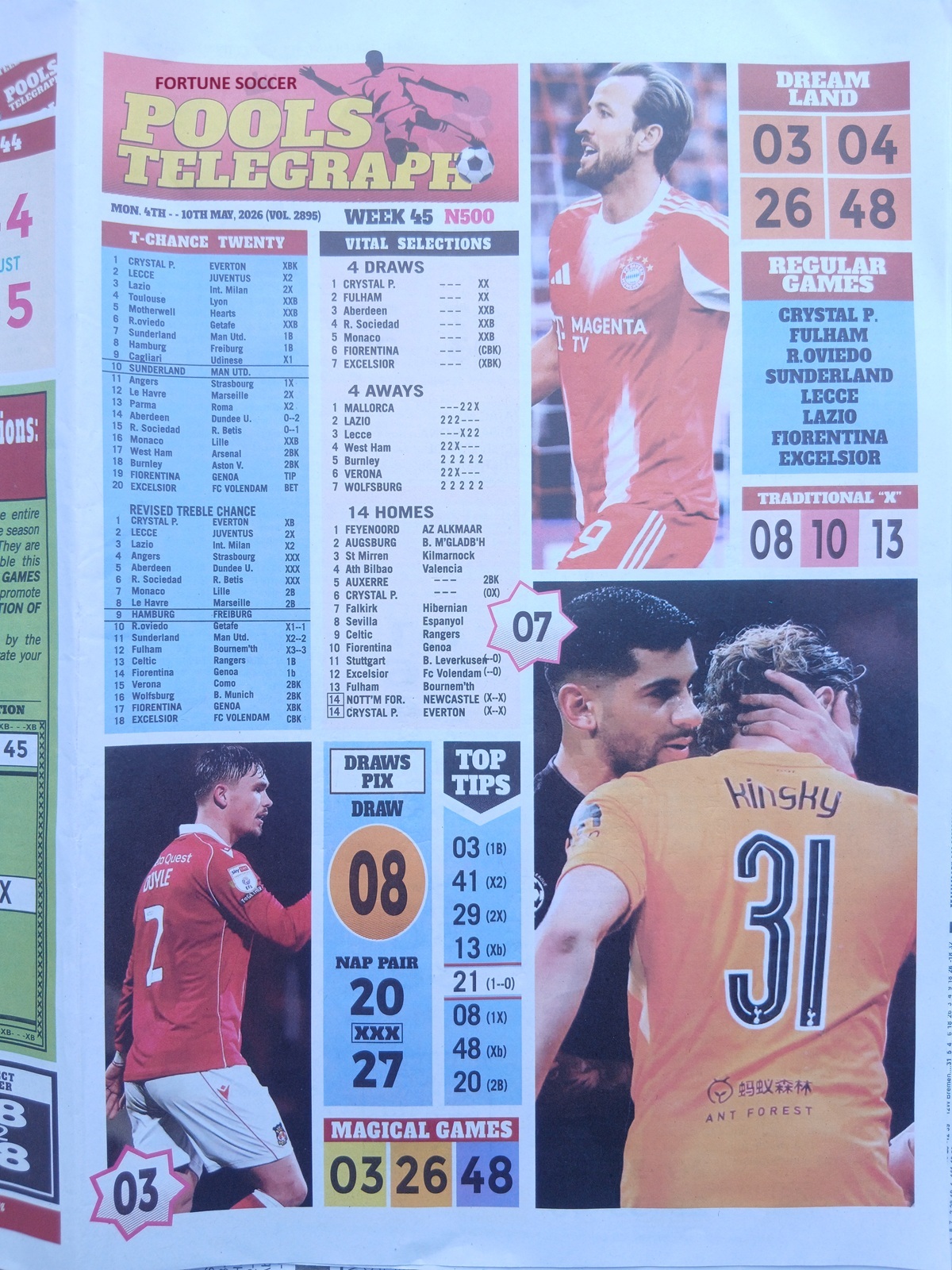 week 45 pools telegraph 2026 page 1