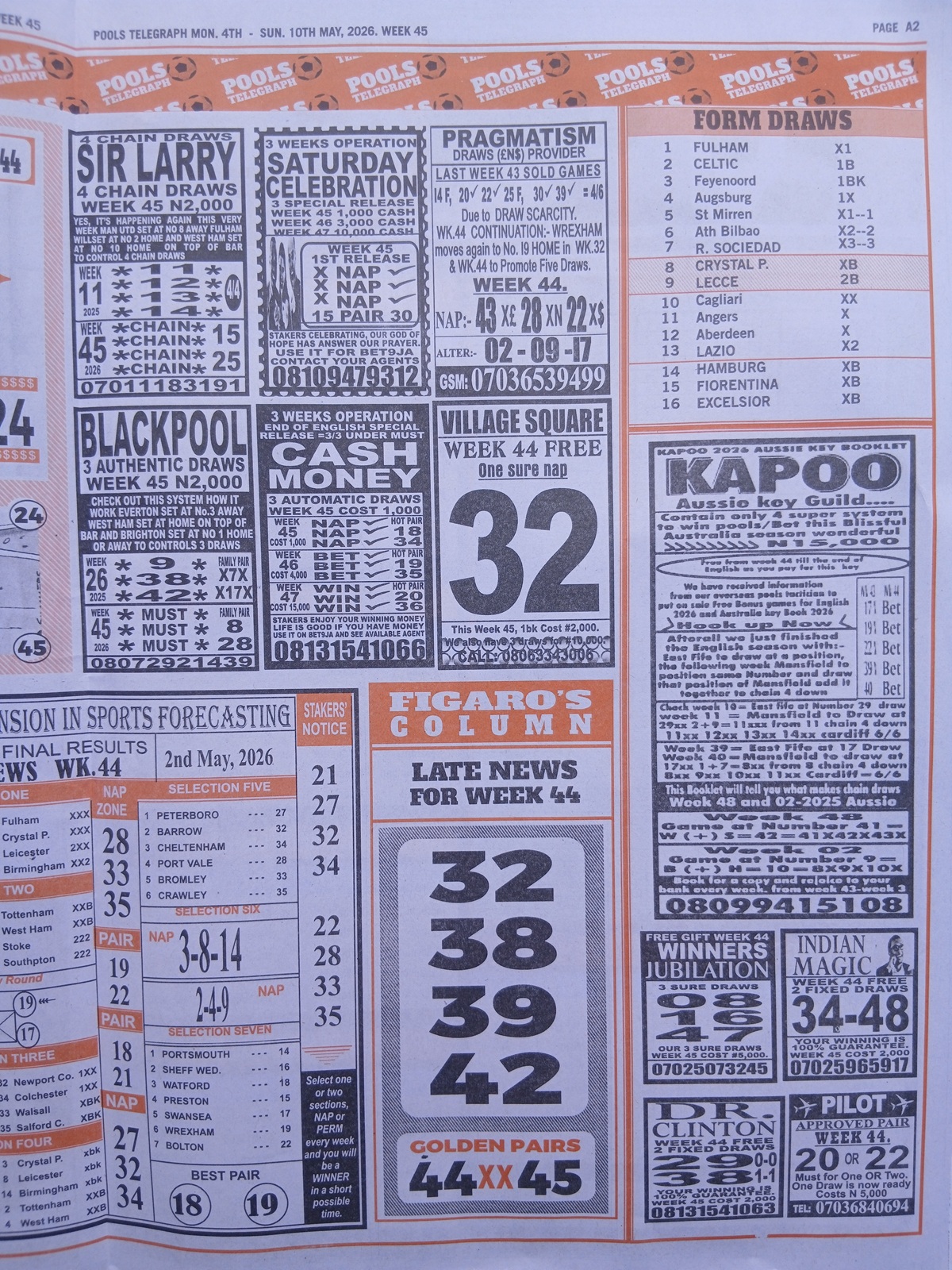 week 45 pools telegraph 2026 page 9