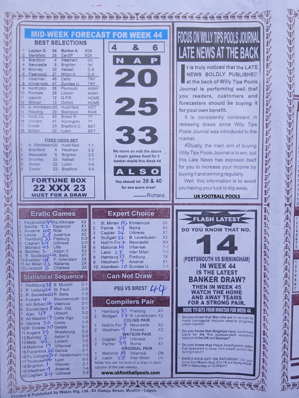 week 45 sporting informant 2026 page 4