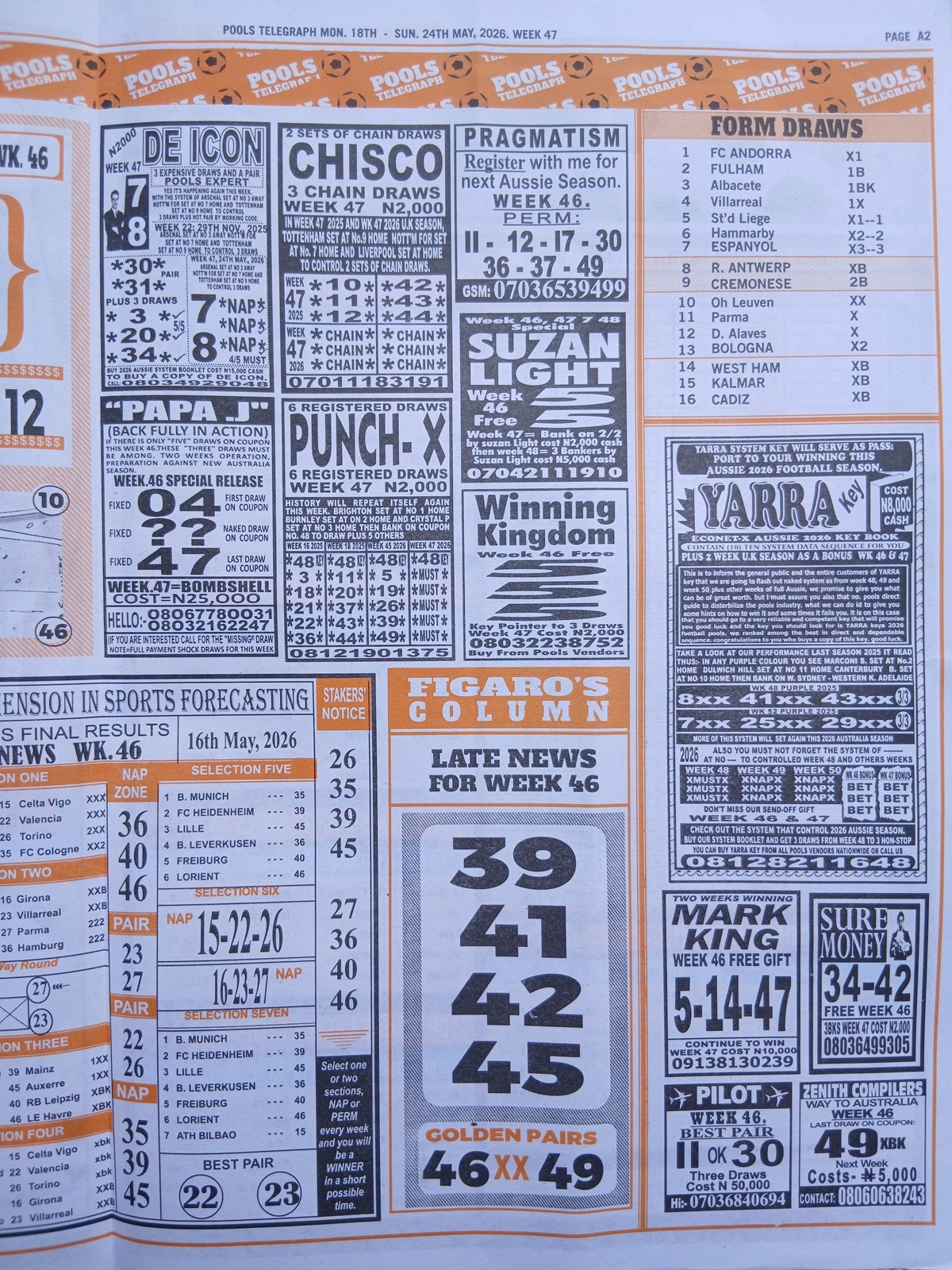 week 47 pools telegraph 2026 page 9