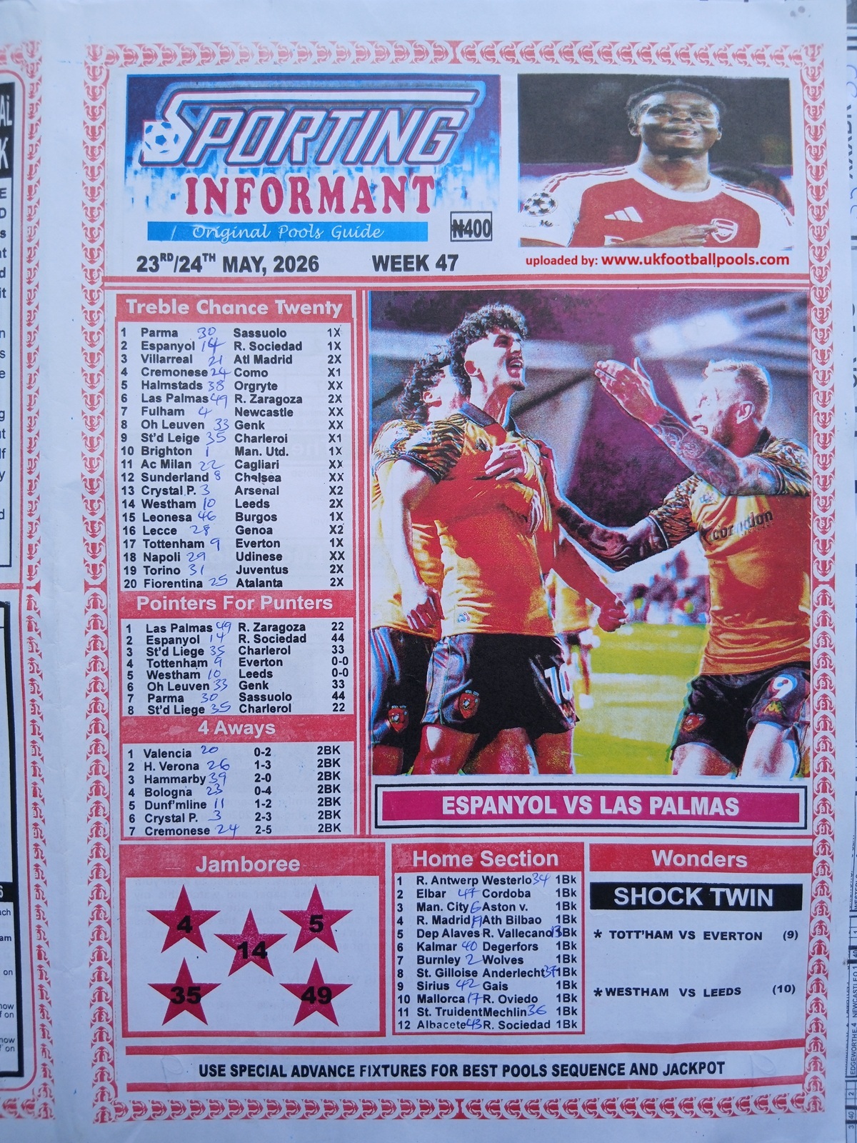 week 47 sporting infformant 2026 page 1