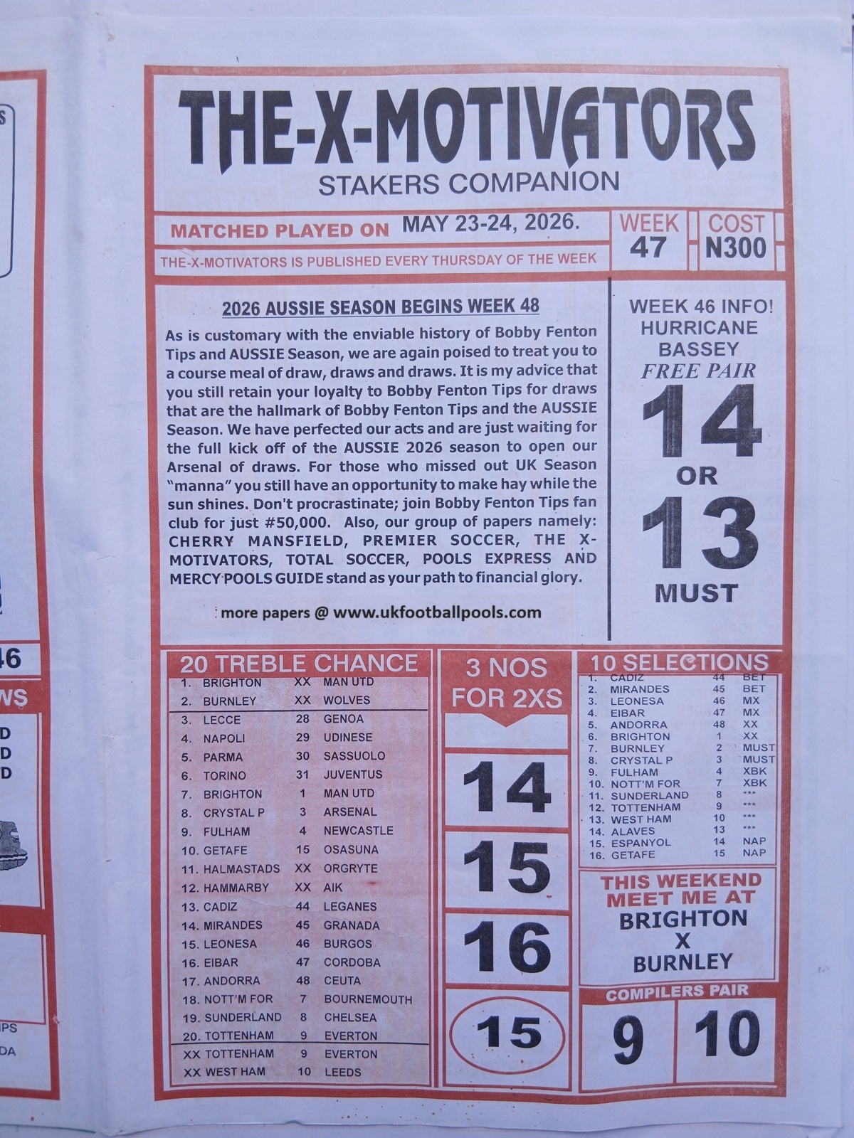 week 47 the x motivators 2026 page 1