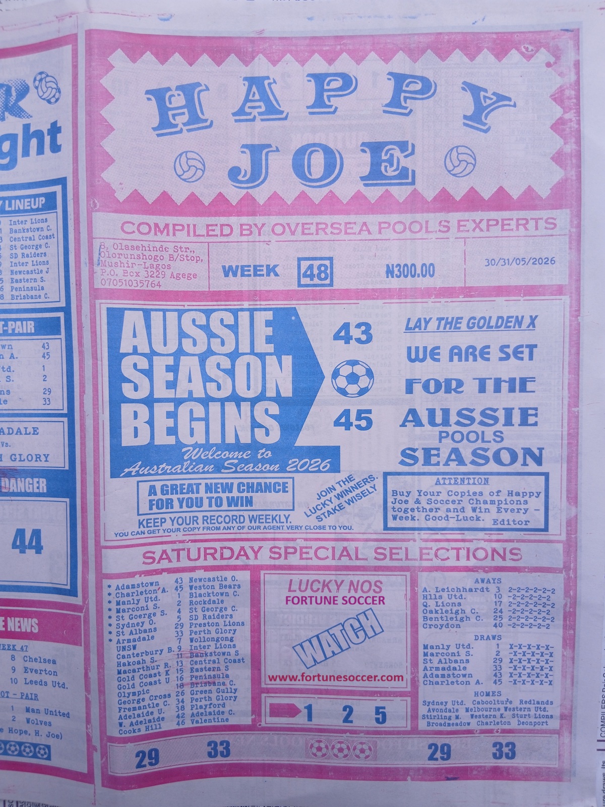 week 48 happy joe 2026 page 1