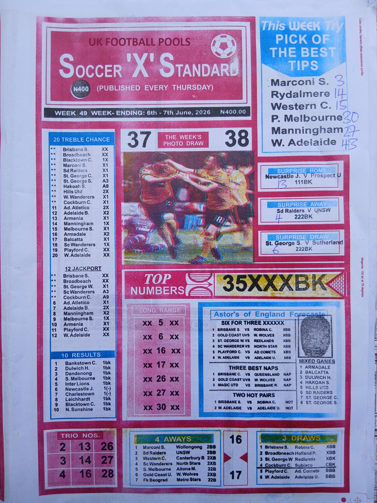 week 49 soccer x standard 2026 page 1