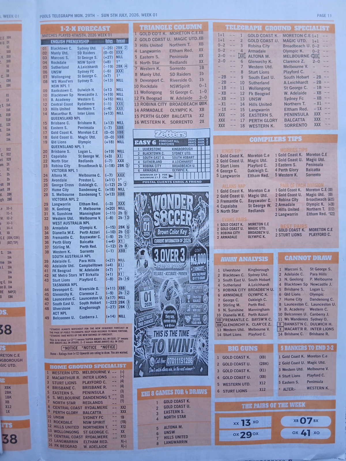 week 1 pools telegraph 2026 page 15