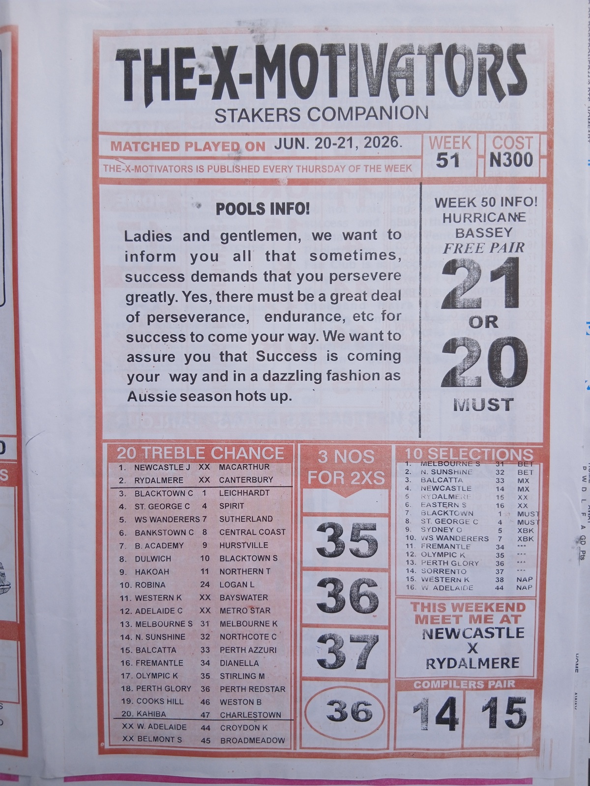 week 51 the x motivators 2026 page 1