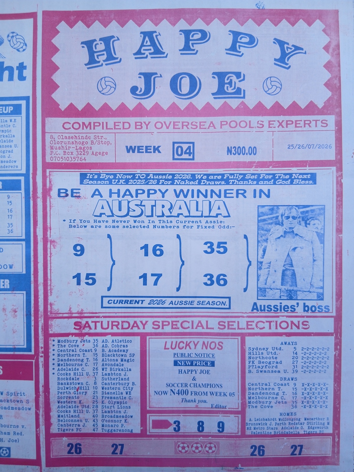 week 4 happy joe 2026 page 1