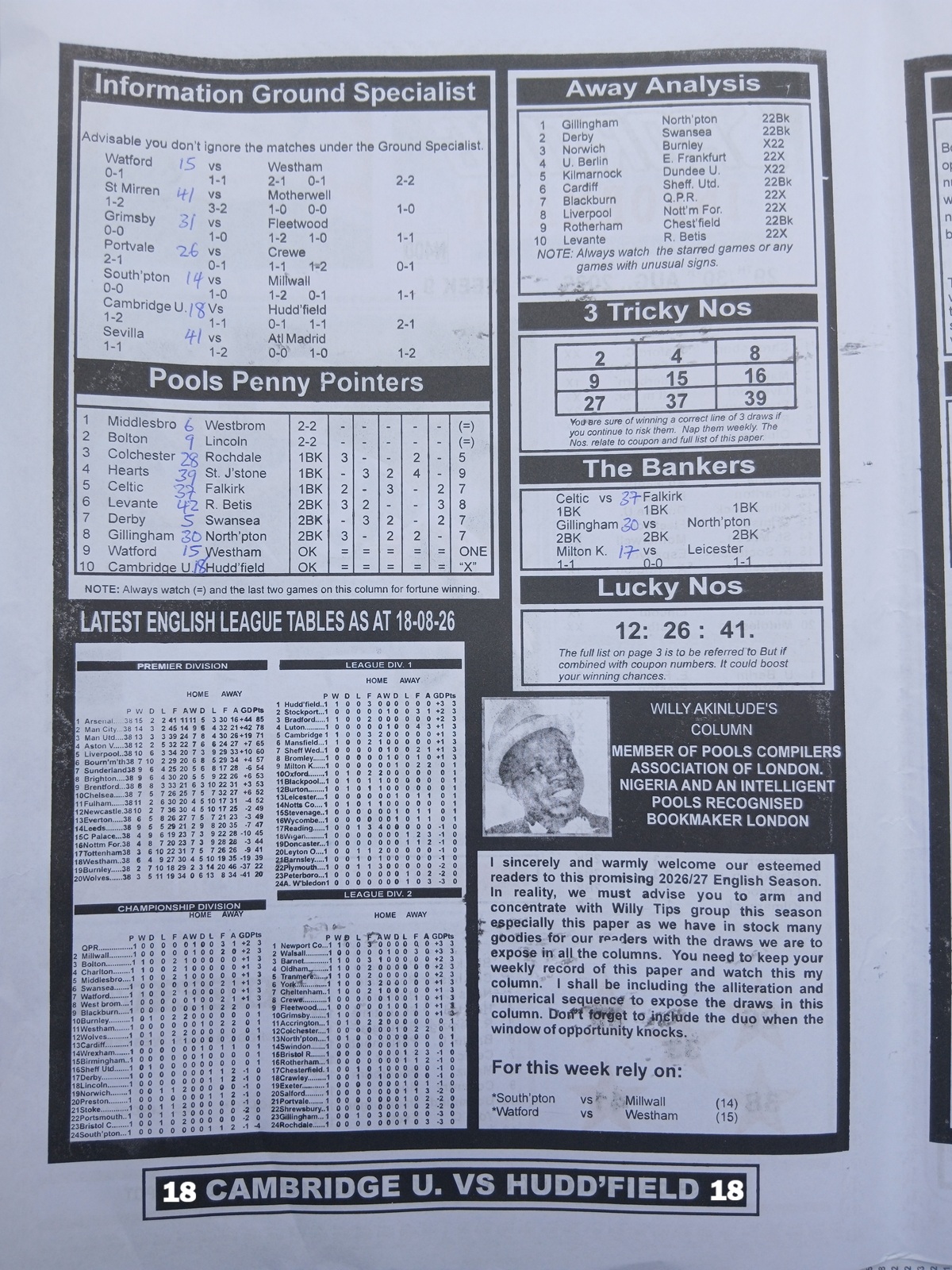 week 9 sporting informant 2026 page 2